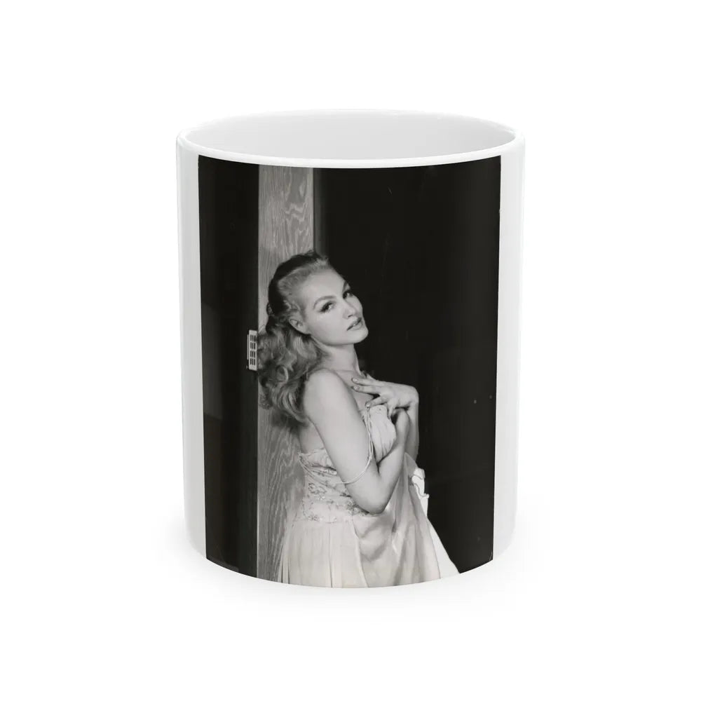 Julie Newmar #322 (Vintage Female Icon) White Coffee Mug-11oz-Go Mug Yourself