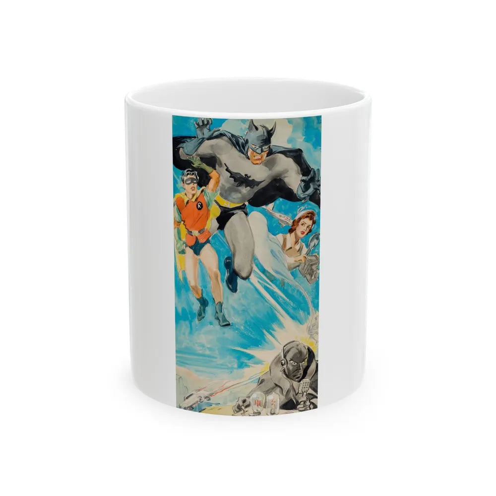 Batman and Robin, movie poster illustrations (1) - White Coffee Mug-11oz-Go Mug Yourself