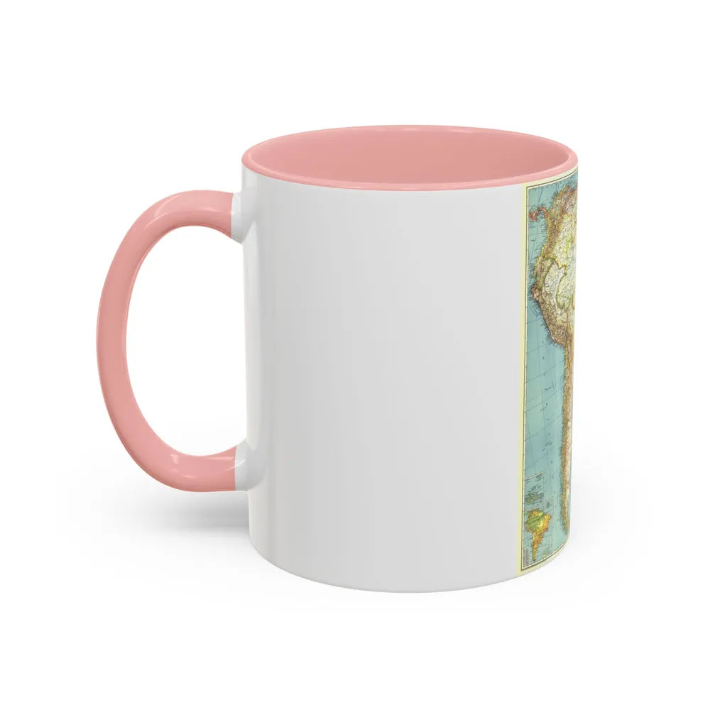 South America (1942) (Map) Accent Coffee Mug-Go Mug Yourself