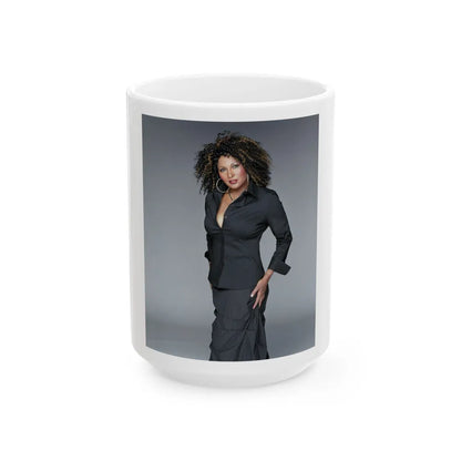 Pam Grier #07 (Vintage Female Icon) White Coffee Mug-15oz-Go Mug Yourself