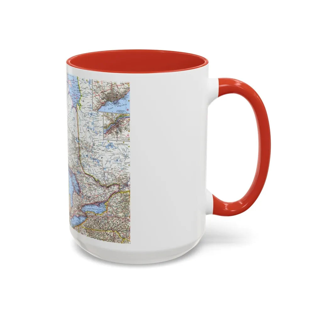 Canada - Central (1963) (Map) Accent Coffee Mug-Go Mug Yourself