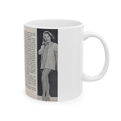 Terry Moore #443 - 66 PHOTOGRAPHS OF Terry MOORE U.K. Pocket Mag. Pages 16 & 17 (Vintage Female Icon) White Coffee Mug-Go Mug Yourself