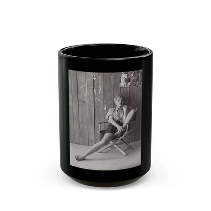 Barbara Nichols #350 (Vintage Female Icon) Black Coffee Mug-15oz-Go Mug Yourself