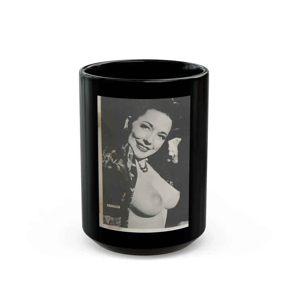 Evelyn West #10 (Vintage Female Icon) Black Coffee Mug-15oz-Go Mug Yourself