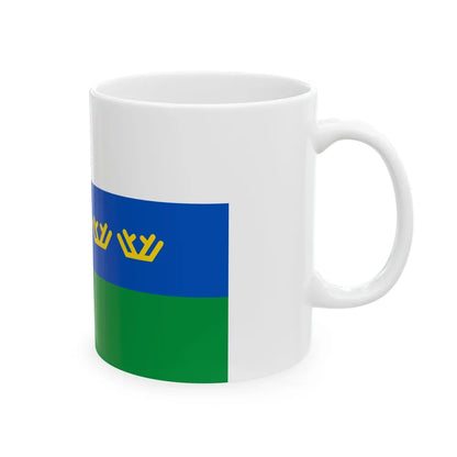 Flag of Tyumen Oblast Russia - White Coffee Mug-Go Mug Yourself