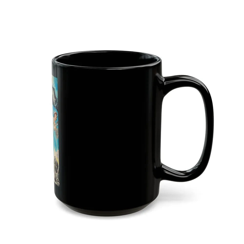 Batman and Robin, movie poster illustrations (1) - Black Coffee Mug-Go Mug Yourself