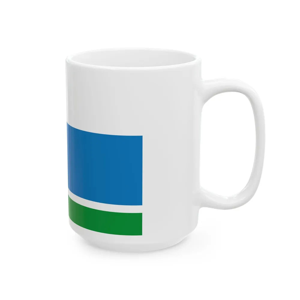 Flag of Sverdlovsk Oblast Russia - White Coffee Mug-Go Mug Yourself