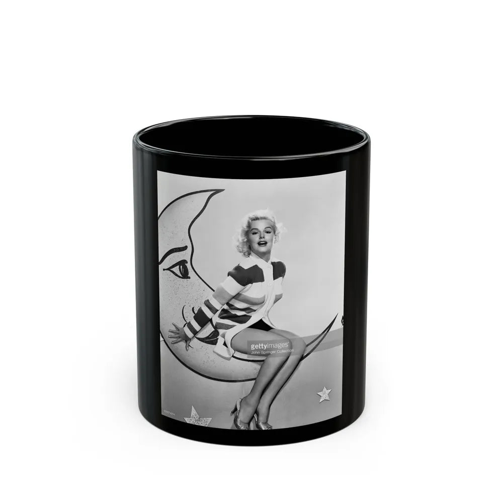 Barbara Lang #31 (Vintage Female Icon) Black Coffee Mug-11oz-Go Mug Yourself