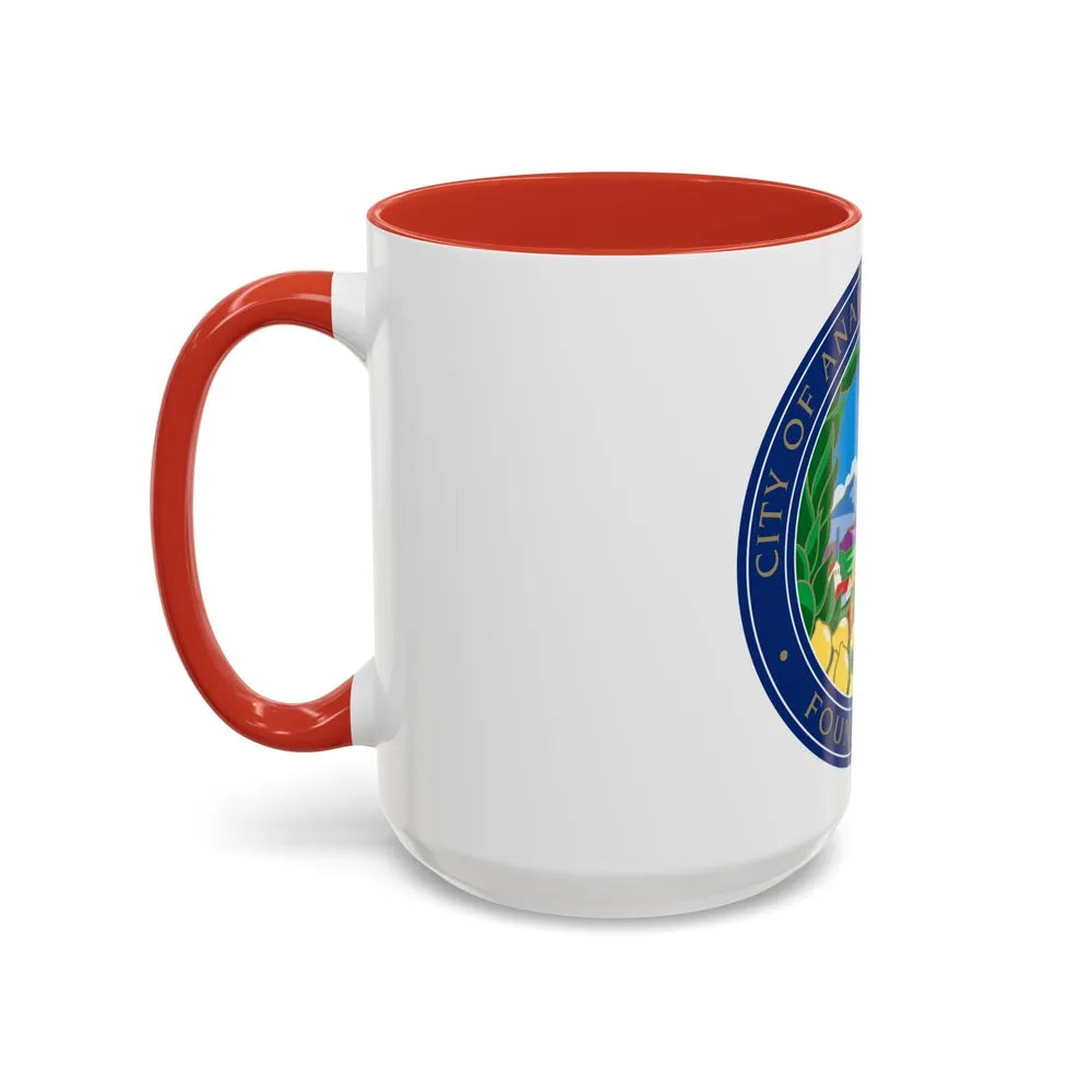 Seal of Anaheim California - Accent Coffee Mug-Go Mug Yourself