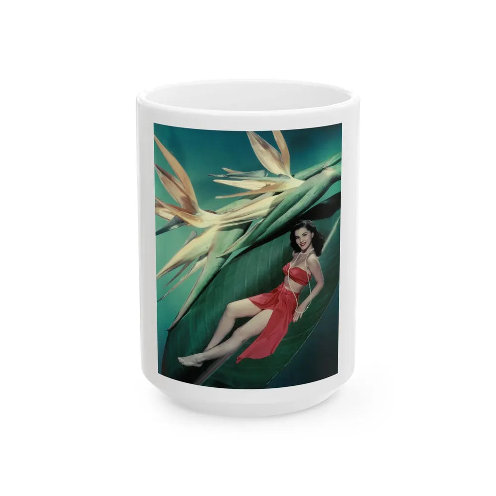 Debra Paget #456 (Vintage Female Icon) White Coffee Mug-15oz-Go Mug Yourself