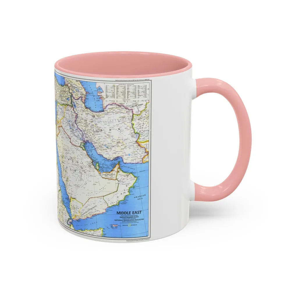 Middle East (1978) (Map) Accent Coffee Mug-Go Mug Yourself