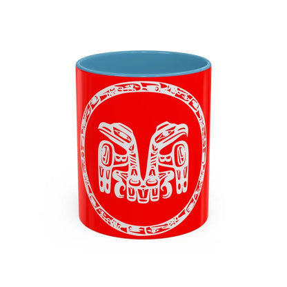 Haida Flag - Accent Coffee Mug-11oz-Light Blue-Go Mug Yourself