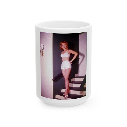 Leslie Parrish #86 (Vintage Female Icon) White Coffee Mug-15oz-Go Mug Yourself