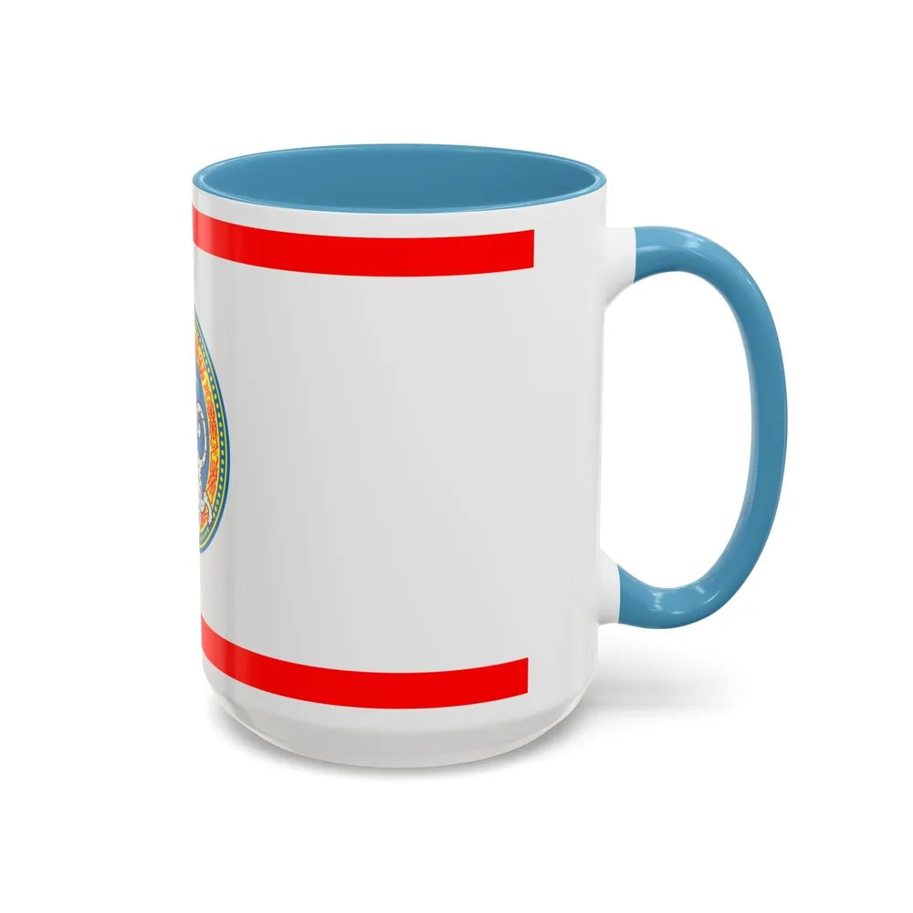 Flag of Almaty Kazakhstan - Accent Coffee Mug-Go Mug Yourself