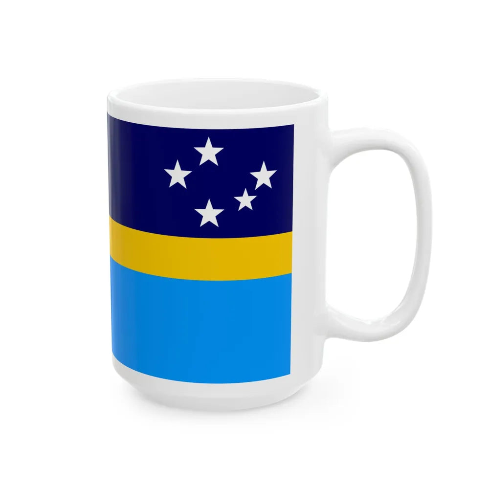 Proposed flag of Antarctica Dave Hamilton - White Coffee Mug-Go Mug Yourself