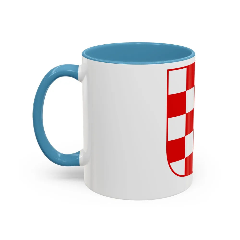 Coat of arms of Croatia (white chequy) - Accent Coffee Mug-Go Mug Yourself