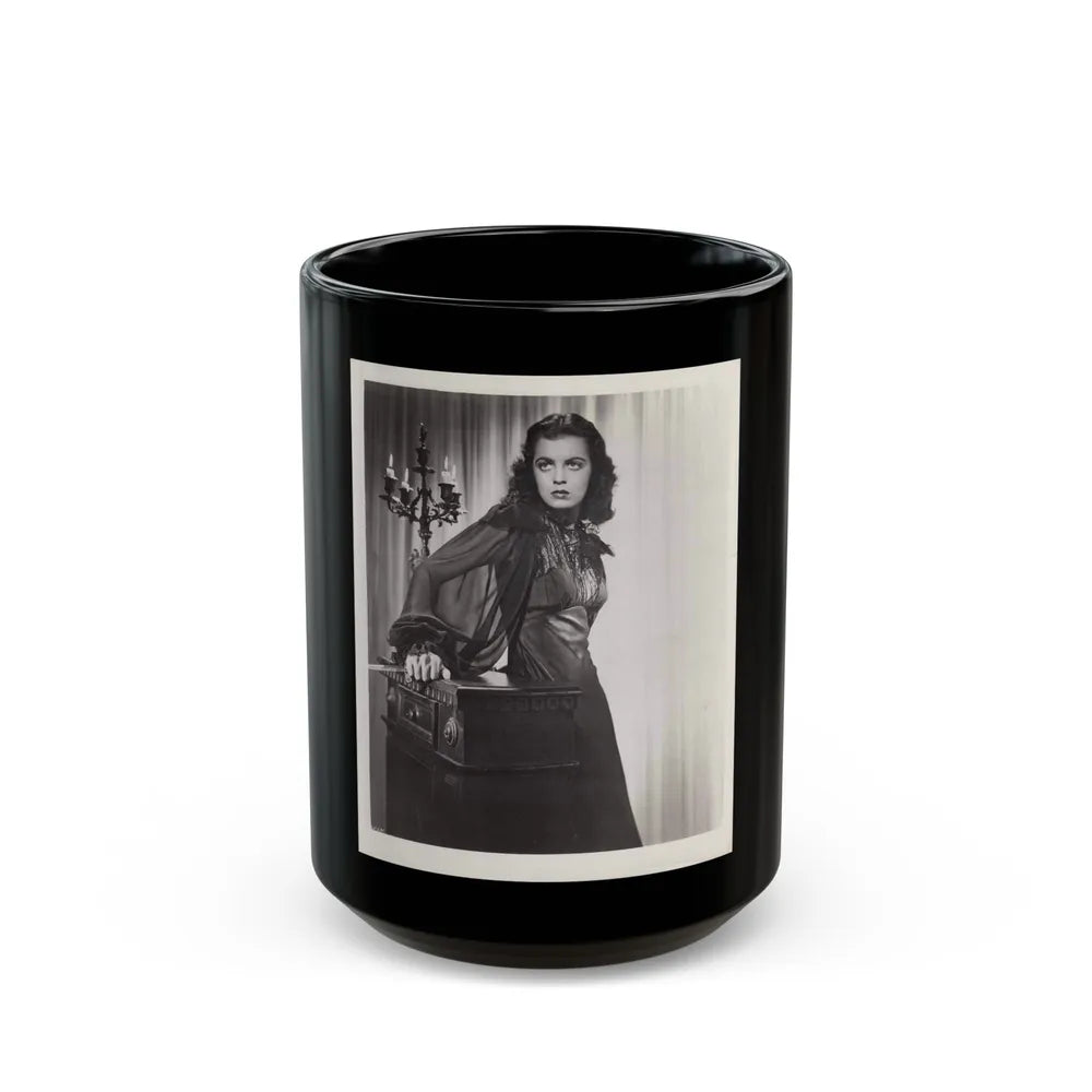 Faith Domergue #72 (Vintage Female Icon) Black Coffee Mug-15oz-Go Mug Yourself