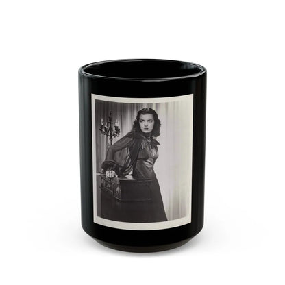 Faith Domergue #72 (Vintage Female Icon) Black Coffee Mug-15oz-Go Mug Yourself