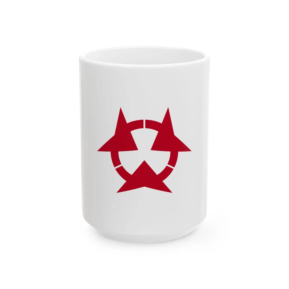 Flag of Oita Prefecture Japan - White Coffee Mug-15oz-Go Mug Yourself