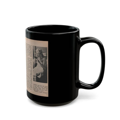 Jayne Mansfield #297 - JAYNE Pocket Magazine Pages 38 & 39 (Vintage Female Icon) Black Coffee Mug-Go Mug Yourself