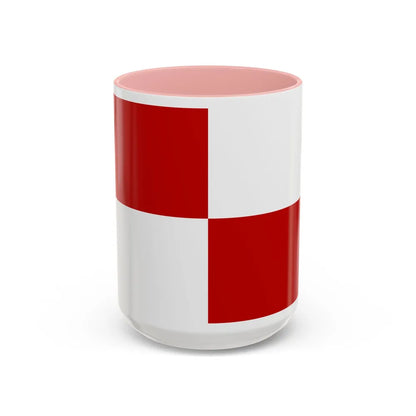 Flag of Gaeta Italy - Accent Coffee Mug-15oz-Pink-Go Mug Yourself