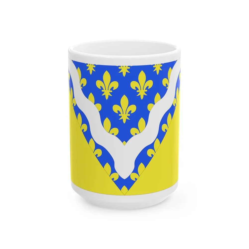 Flag of Val de Marne France 2 - White Coffee Mug-15oz-Go Mug Yourself