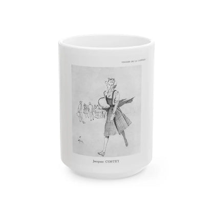 From the Jaye Oliver Archives, Jacques Costet, 1945 - White Coffee Mug-15oz-Go Mug Yourself