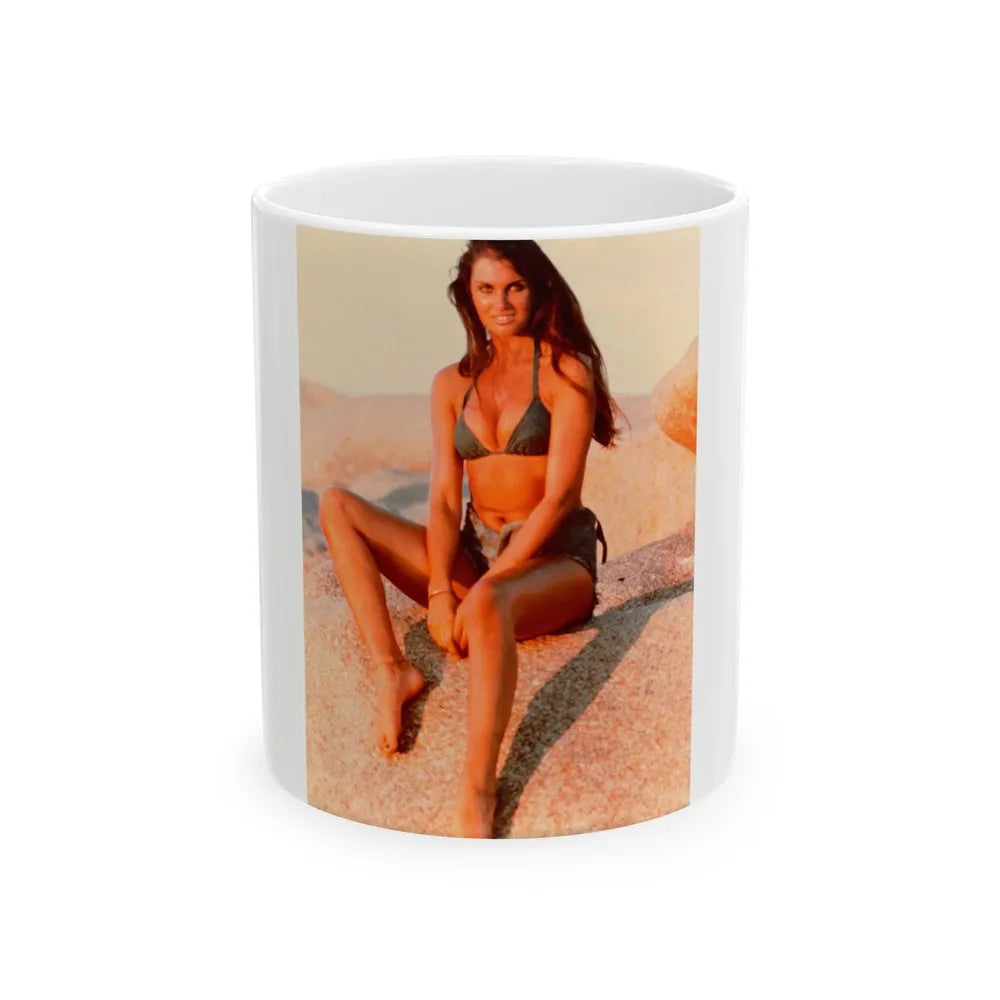 Caroline Munro #263 (Vintage Female Icon) White Coffee Mug-11oz-Go Mug Yourself