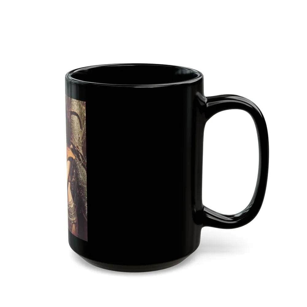 Caroline Munro #337 (Vintage Female Icon) Black Coffee Mug-Go Mug Yourself