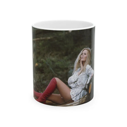 Veronica Carlson #89 (Vintage Female Icon) White Coffee Mug-11oz-Go Mug Yourself