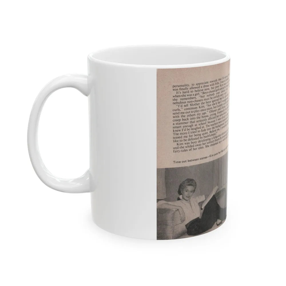 Kim Novak #143 - Scanned Mag. 66 Photos (Vintage Female Icon) White Coffee Mug-Go Mug Yourself