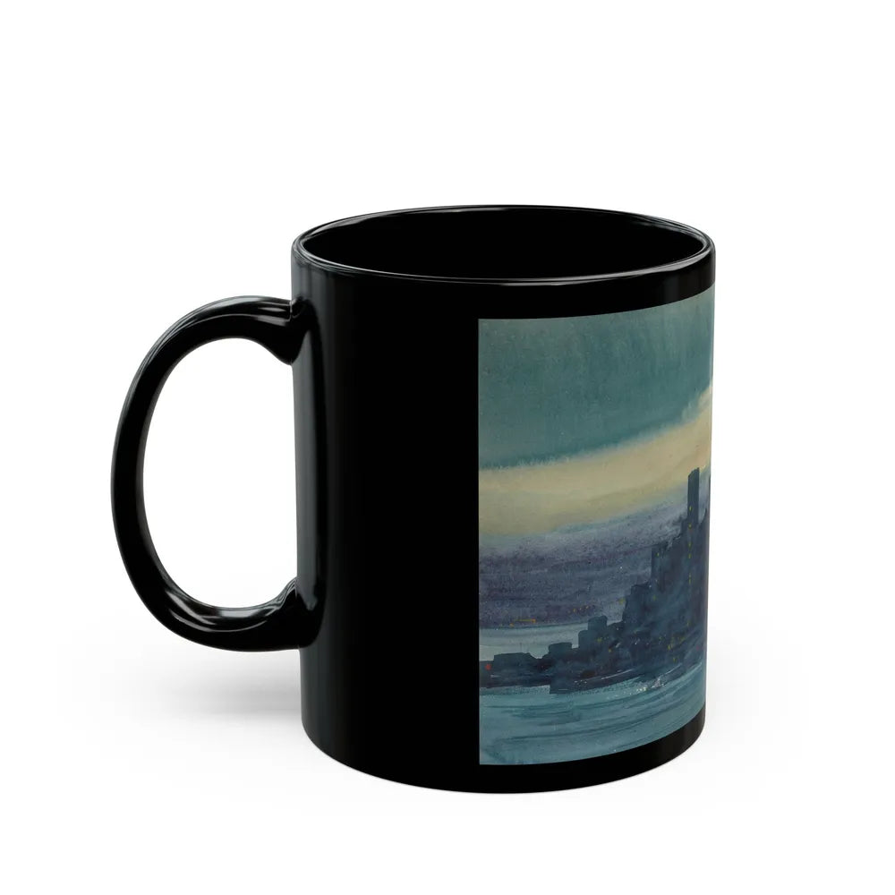 Brooklyn Promenade-Looking West - Black Coffee Mug-Go Mug Yourself