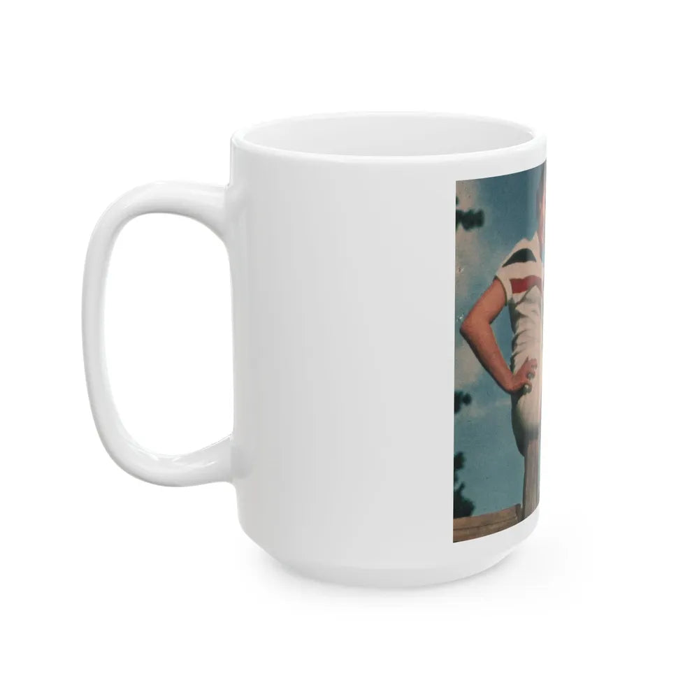 Terry Moore #515 - 4x4 Magazine Page Photo Clipping (Vintage Female Icon) White Coffee Mug-Go Mug Yourself