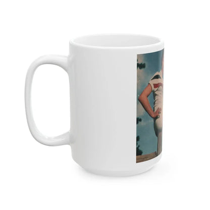 Terry Moore #515 - 4x4 Magazine Page Photo Clipping (Vintage Female Icon) White Coffee Mug-Go Mug Yourself