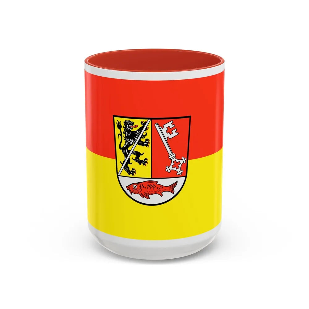 Flag of Forchheim Germany - Accent Coffee Mug-15oz-Red-Go Mug Yourself