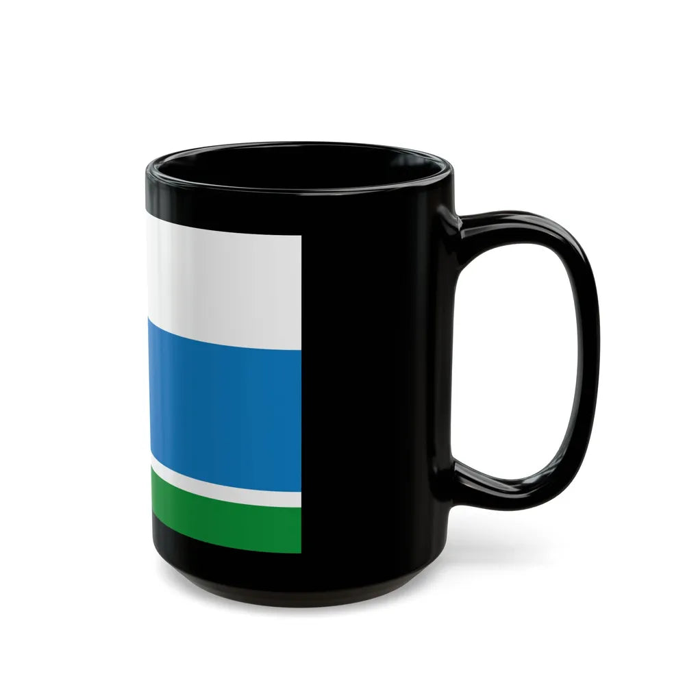 Flag of Sverdlovsk Oblast Russia - Black Coffee Mug-Go Mug Yourself