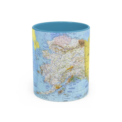 USA - Alaska (1975) (Map) Accent Coffee Mug-11oz-Light Blue-Go Mug Yourself