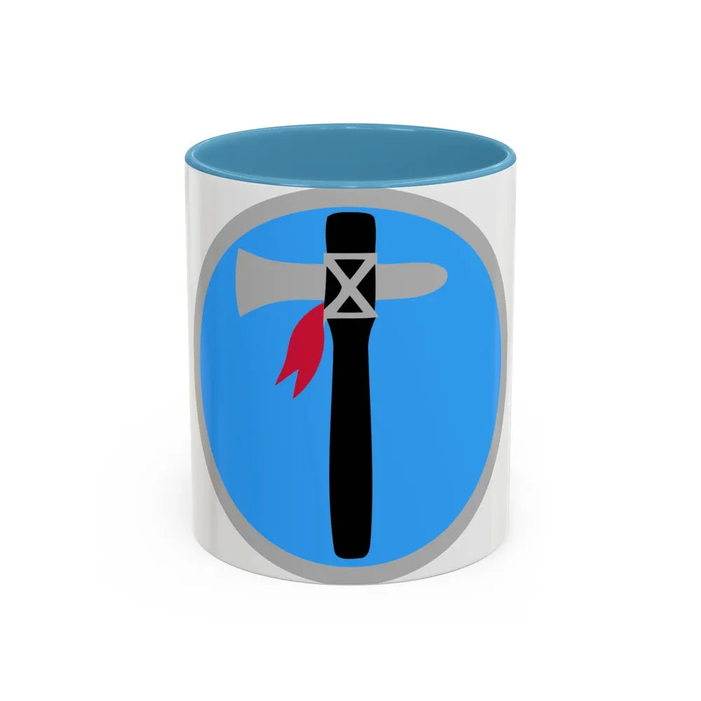 XIX Corps 1 (U.S. Army) Accent Coffee Mug-11oz-Light Blue-Go Mug Yourself