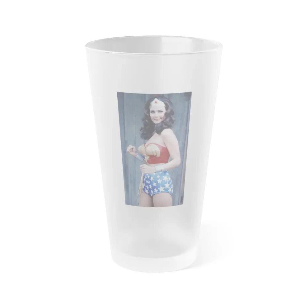 Lynda Carter #265 (Vintage Female Icon) Frosted Pint 16oz-16oz-Frosted-Go Mug Yourself