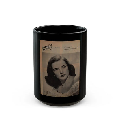 Cathy Downs #28 - 8x10 B&W Magazine Page Glamour Portrait (Vintage Female Icon) Black Coffee Mug-15oz-Go Mug Yourself