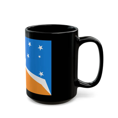 Flag of Tierra del Fuego Province Argentina - Black Coffee Mug-Go Mug Yourself