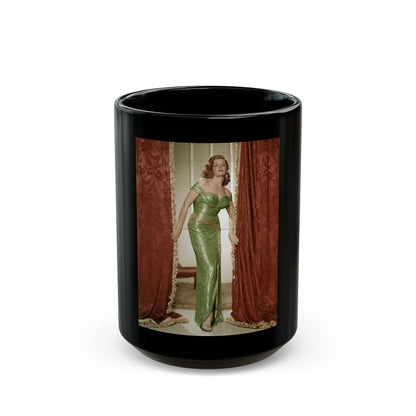 Jane Russell #158 (Vintage Female Icon) Black Coffee Mug-15oz-Go Mug Yourself