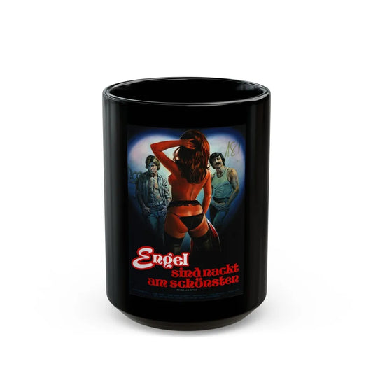 CINDY'S LOVE GAMES 1979 Movie Poster - Black Coffee Mug-15oz-Go Mug Yourself