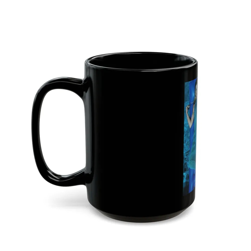 Katharine Ross #112 (Vintage Female Icon) Black Coffee Mug-Go Mug Yourself