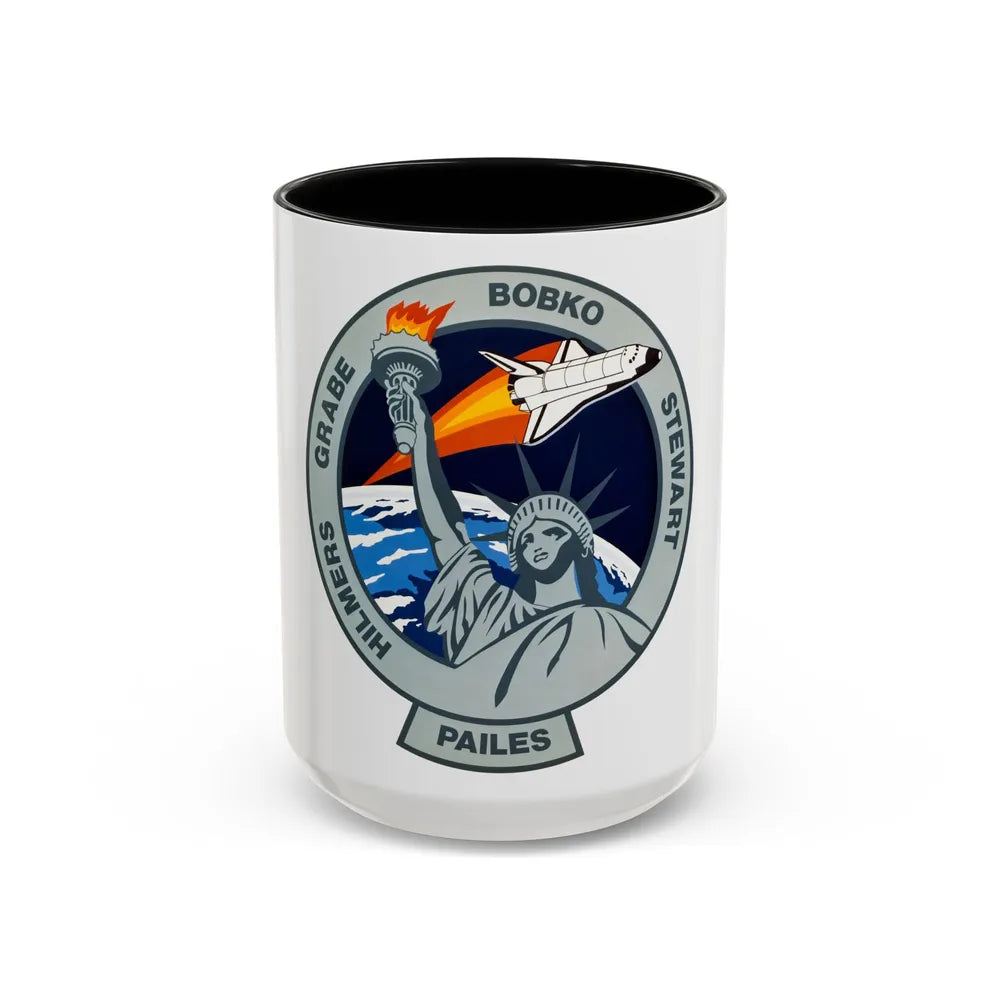 STS 51 j (NASA) Accent Coffee Mug-15oz-Black-Go Mug Yourself