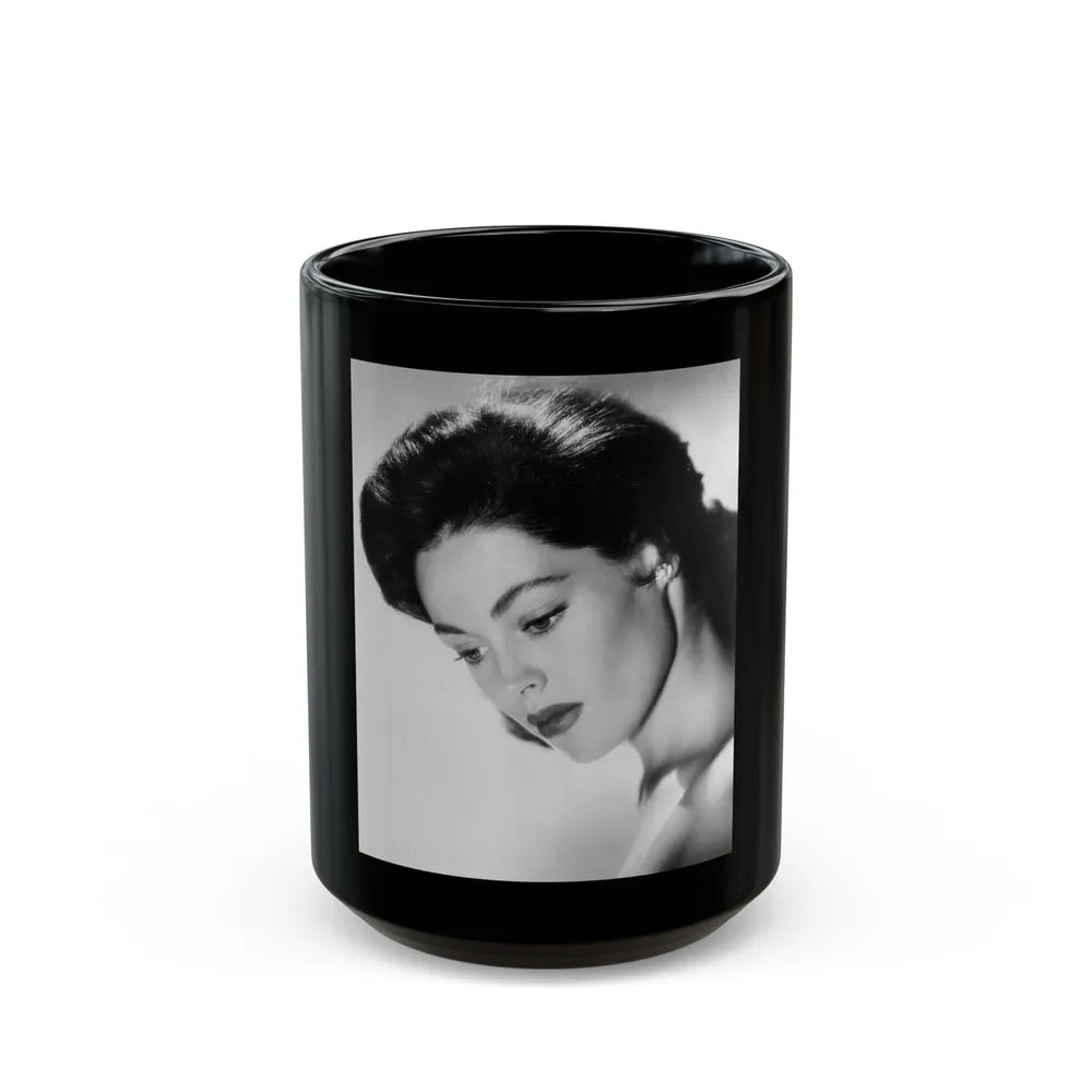 Barbara Darrow #17 (Vintage Female Icon) Black Coffee Mug-15oz-Go Mug Yourself