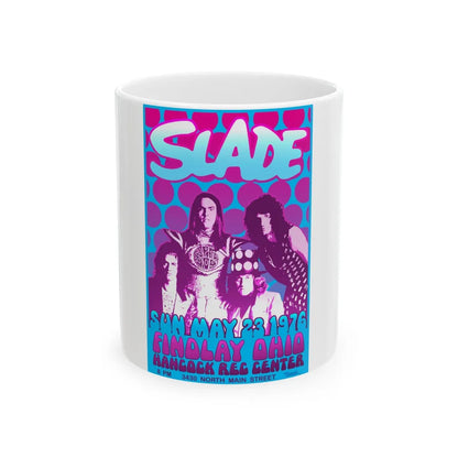 Slade - 1976 (Music Poster) White Coffee Mug-11oz-Go Mug Yourself