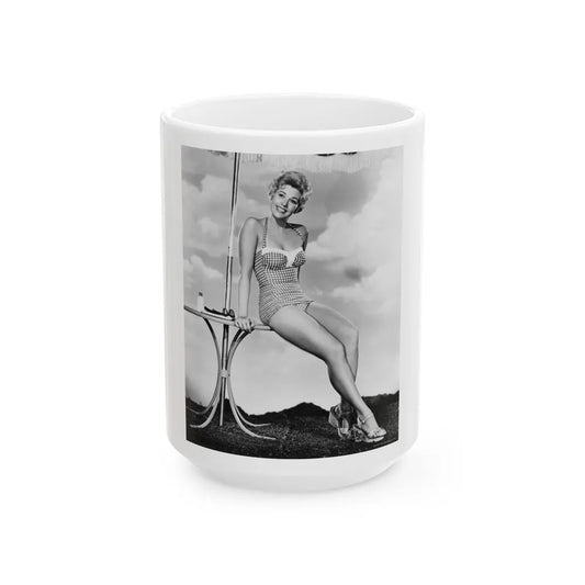 Kim Novak #301 (Vintage Female Icon) White Coffee Mug-15oz-Go Mug Yourself