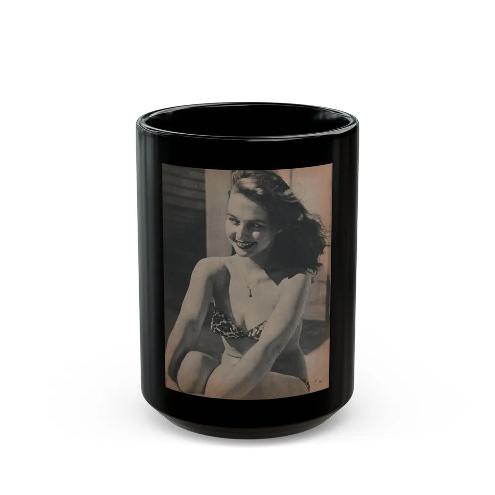 Greta Thyssen #120 - Gala Mag. January '53 - 1 B&W Photo (Vintage Female Icon) Black Coffee Mug-15oz-Go Mug Yourself