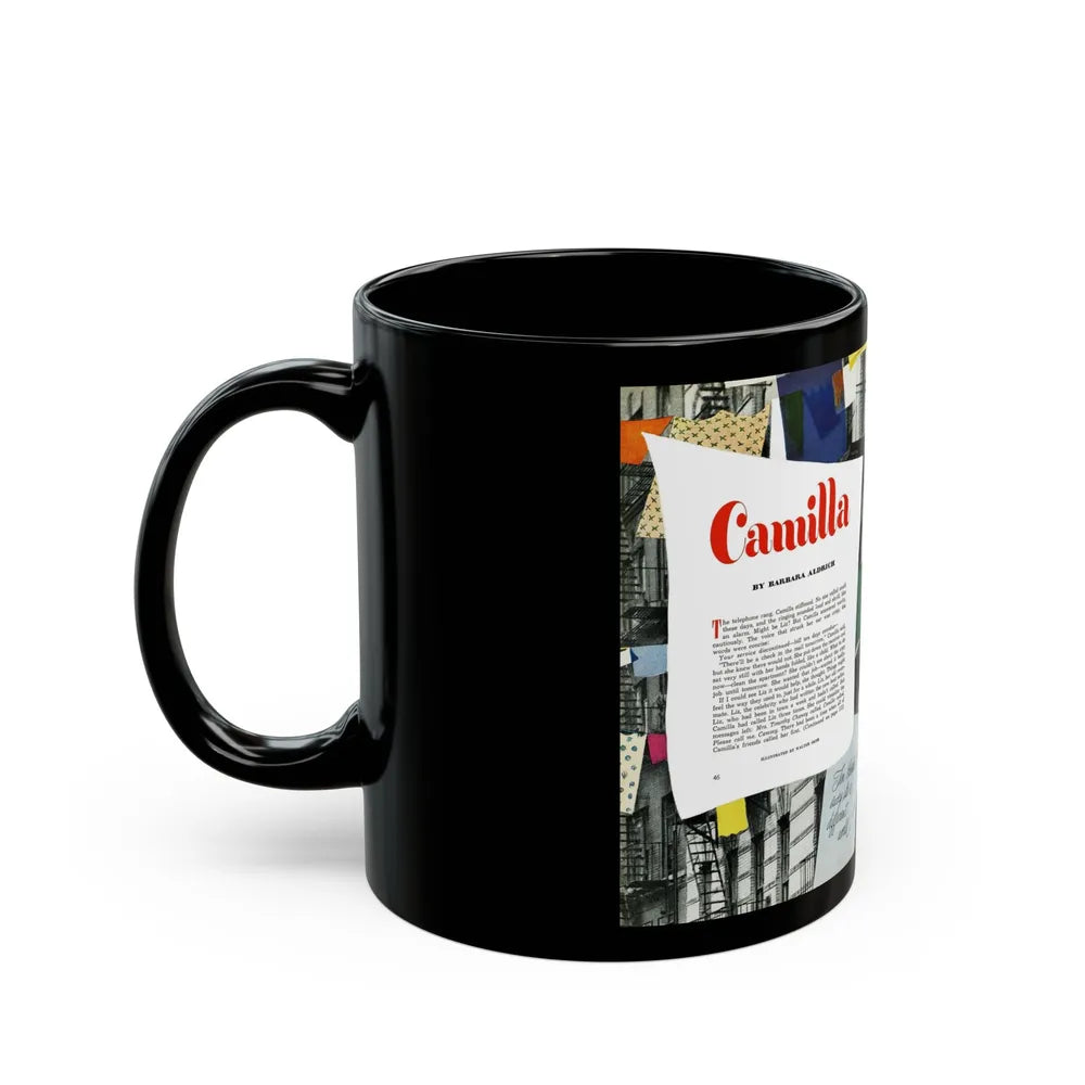 Camilla, Good Housekeeping, June 1949 - Black Coffee Mug-Go Mug Yourself